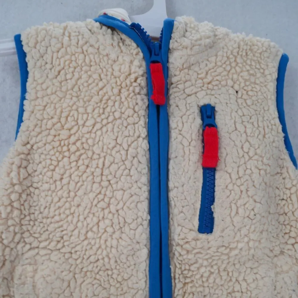 Mini Boden Cosy High Pile Sherpa Fleece Vest Girl's 3-4 yrs Full Zip Pockets